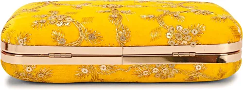 Miniatura 8 de LONGING TO BUY Embrague de caja de diseño hecho a mano para mujeres, embrague bordado Zari para mujeresembrague de mano para mujeres