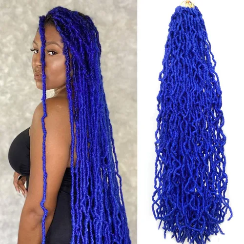 Miniatura 10 de 36 pulgadas, 7 paquetes de rastas suaves de ganchillo de cabello entero, no extendidas, largas y largas, trenzas de pelo sintético preenrolladas, 1b