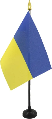 Miniatura 66 de AZ FLAG Bandera de mesa de Albania de 4 x 6 pulgadas - Bandera de escritorio albanesa 5.9 x 3.9 in - Tapa de lanza dorada