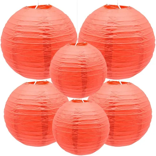 Miniatura 10 de 6 faroles de papel decorativos redondos colgantes para fiestas, aulas, bodas, Halloween, Navidad, decoración del hogar