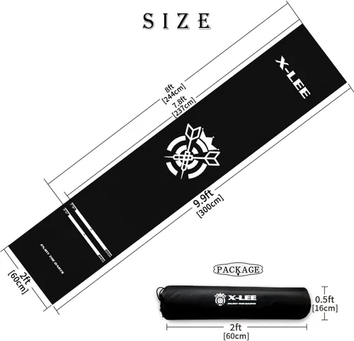 Miniatura 6 de WL&ALLEN Alfombrilla de dardos profesional y fresca antideslizante Negro