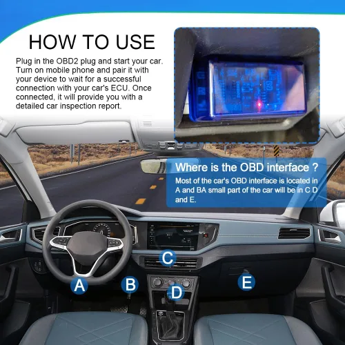 Miniatura 7 de ELM327 OBDII - Escáner de diagnóstico automático para automóvil, herramienta de diagnóstico OBD2, herramienta de escaneo Bluetooth automotriz