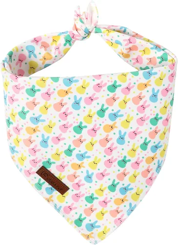 Miniatura 30 de Bandana de verano para perros, bufanda triangular de rejilla de algodón cómoda para perros medianos y grandes, pañuelo lavable para mascotas
