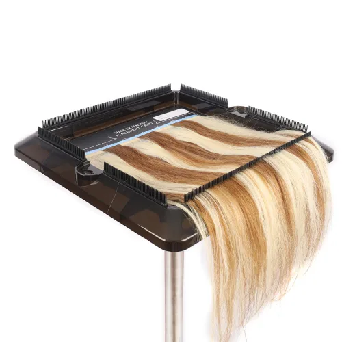 Miniatura 6 de Cinta en el kit de herramientas de extensión de cabello, tarjeta de papel, tablero de colocación de extensión de cabello, rollo de 3 yardas, cintas