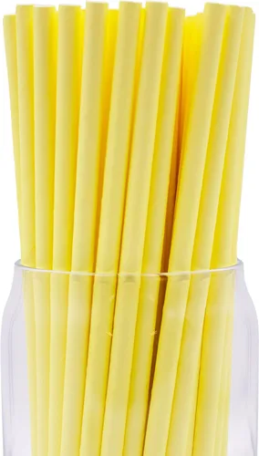 Miniatura 59 de Paquete de 150 pajitas de papel biodegradables con lunares rojos de 4 capas (compostables, no tóxicas, sin BPA)