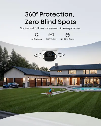Miniatura 3 de eufy Security SoloCam E42 Kit de 4 cámaras (HomeBase S380), cámara de seguridad 4K inalámbrica para exteriores, alimentada por energía solar