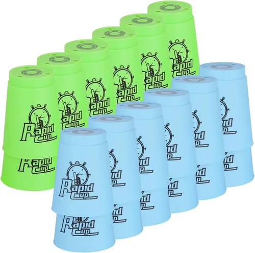 Miniatura 10 de yeesport Vasos apilables deportivos, 48 piezas de vasos deportivos apilables para viajes, fiestas, desafíos, competición, regalo para niños