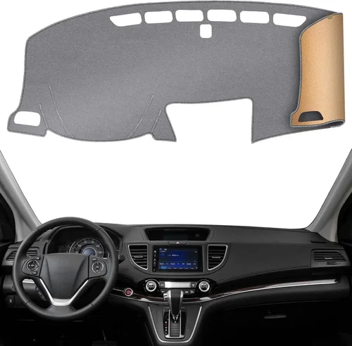 Miniatura 37 de Cubierta de tablero Tapete de salpicadero Compatible con Ho-nda Civic 2015-2012 (para transmisión izquierda), tapete de salpicadero para coche