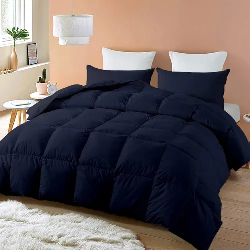 Miniatura 10 de SLEEP-NEST Edredón Queen de gran tamaño de 98 x 98 pulgadas, relleno de edredón alternativo de plumón de lujo para todas las estaciones, juego de 3