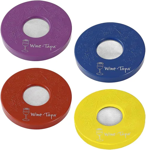 Cubiertas para copas de vino – Mantén a los insectos lejos de copas de vino al aire libre – Úselo como funda para tazas de café, latas de refresco y