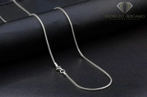 Miniatura 3 de Giorgio Bergamo - Cadena de plata esterlina 925 sólida estilo franco de 1 a 5.5 mm, paño de microfibra gratis, collar y pulsera de eslabones