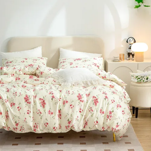 Miniatura 2 de Jane yre Juego de funda de edredón tamaño Queen floral, microfibra cepillada de 3 piezas, estilo jardín, patrón floral, con cierre de cremallera