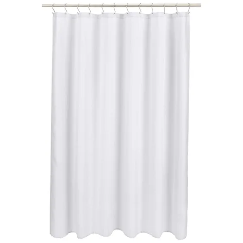 Miniatura 6 de Amazon Basics Cortina de ducha ligera súper suave y de fácil cuidado con textura de gofre, 72 x 72 pulgadas, color blanco (paquete de 8)