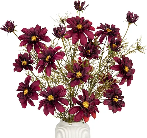 Miniatura 11 de GnFlus 3 piezas de ramas artificiales de algodón falsas para decoración de primavera y otoño en interiores estilo boho, flores artificiales de tallo