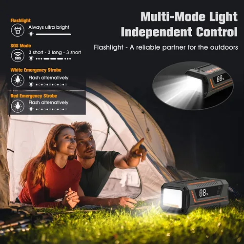 Miniatura 6 de Arrancador de batería de coche 2000A 20000mAh – MaxAngel 12V portátil Jump Starter Box (hasta todo el gas o 12L Diesel), paquete de refuerzo