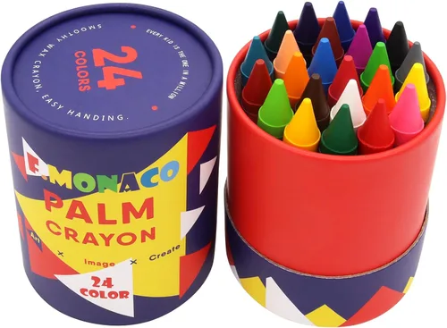 Lebze Crayones para niños pequeños, 24 colores crayones no tóxicos para niños a partir de 3 años, crayón jumbo fácil de sostener para niños, seguro