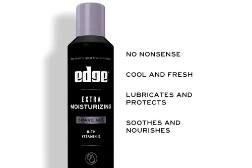 Miniatura 4 de Edge Gel de afeitado extra hidratante con vitamina E, gel de afeitado para hombres que hidrata, protege y calma para ayudar a reducir la irritación
