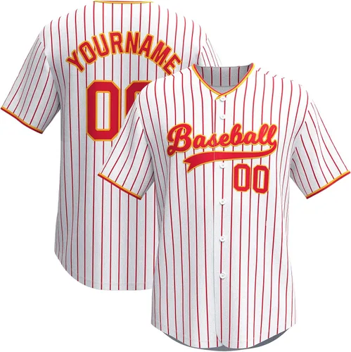 Camiseta de béisbol personalizada con diseño de rayas cosidasnúmeros de nombre impresos, camisetas deportivas personalizadas para hombres, jóvenes y