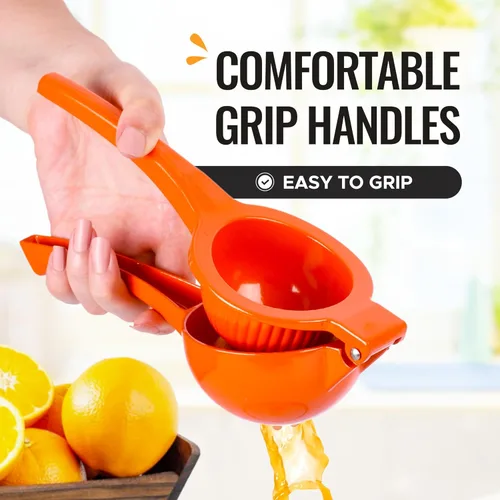 Miniatura 6 de Zulay - Exprimidor de naranja de metal de alta calidad, exprimidor de cítricos, prensa manual para extraer la mayor cantidad de jugo posible
