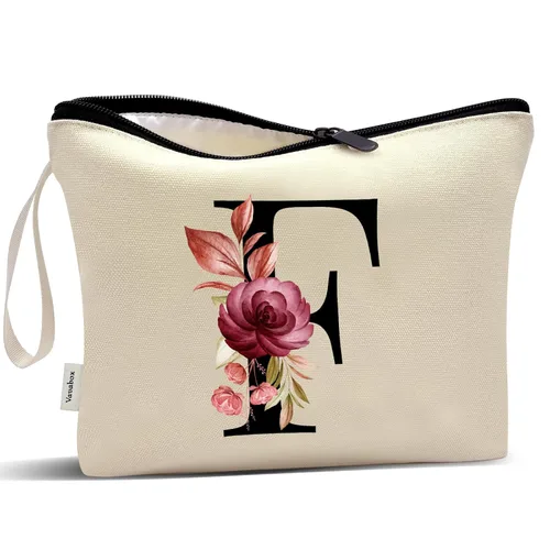 Miniatura 12 de Vavabox A-Z Bolsa de Maquillaje Personalizada, Regalos de Cumpleaños para Mujeres y Mamá, Regalos para la Mejor Amiga, Bolsa de Cosméticos