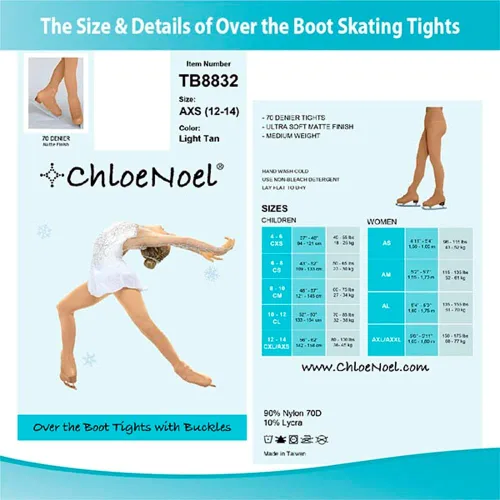 Miniatura 9 de Figure Skating Tan Over The Boot Tights TB8832