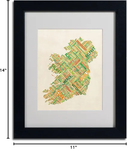 Miniatura 6 de Trademark Fine Art Ireland I Matted - Arte enmarcado por Michael Tompsett en marco negro, 11 x 14 pulgadas