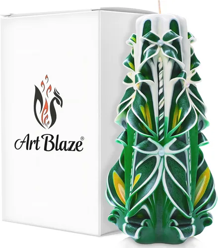 Miniatura 17 de Velas Talladas - Vela Decorativa Grande Hecha a Mano – Vela Espiral Linda de Quemado Largo para Mujeres – Vela de Mesa para Decoración del Hogar