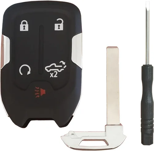 Miniatura 2 de Reemplazo para carcasa de llavero remoto de entrada sin llave compatible con Chevy Silverado y GMC Sierra 1500 2500HD 3500HD 2019-2022 (1-Negro)