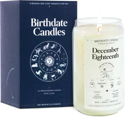 Miniatura 37 de Velas con fecha de nacimiento, 28 de octubre, velas perfumadas del zodiaco de Escorpio, regalo de cumpleaños, aroma a bergamota, canela y caoba