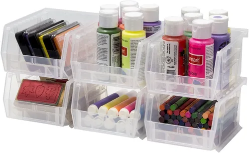 Miniatura 11 de Akro-Mils 30210 AkroBins contenedores de plástico para almacenamiento, se pueden colgar y son apilables, (5 x 4 x 3 pulgadas), color rojo, 6