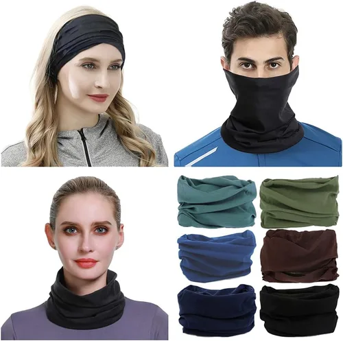 Miniatura 23 de VANCROWN - Diadema, bufanda, cinta para la cabeza, cubrebocas, bandana, para mujeres y hombres
