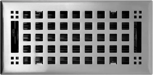 Miniatura 22 de Madelyn Carter Cubierta de ventilación de estilo artesanal contemporáneo, interior de acero fundido sólido, controla el flujo de aire, 2 x 10 Blanco