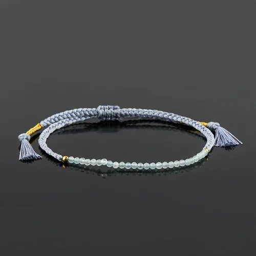 Miniatura 28 de Thecraftman - Pulsera trenzada de cuentas naturales, cristales energéticos, regalo para ella, pulsera de protección de hilo trenzado de mano