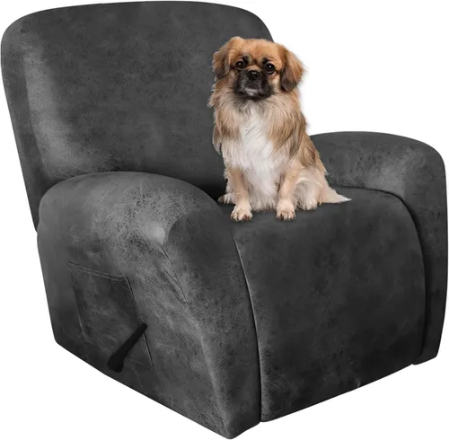 Miniatura 17 de ANARACHON Fundas para Sillas Reclinables Tipo Cuero, 4 Piezas Funda para Sillón Reclinable Lazy Boy, Protector de Muebles - Funda Suave Lavable