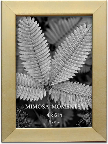 Miniatura 7 de Marco de fotos metálico, acabado satinado cepillado, exhibición de fotos para escritorio (plateado, 5 x 7 pulgadas)