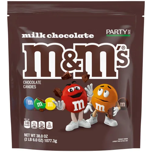 Miniatura 2 de M&M'S Caramelos de chocolate con leche, tamaño de fiesta, bolsa de 38 onzas