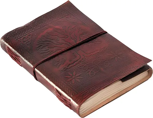 Miniatura 7 de Diario de cuero en relieve, cuaderno de árbol grande para escribir diario de cuero, diario de cuero hecho a mano (Gbag)