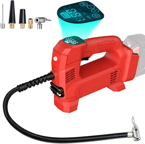 Compresor de aire para inflador de neumáticos, compatible con batería Milwaukee de 18 V M18, bomba de aire eléctrica portátil inalámbrica de 150 PSI