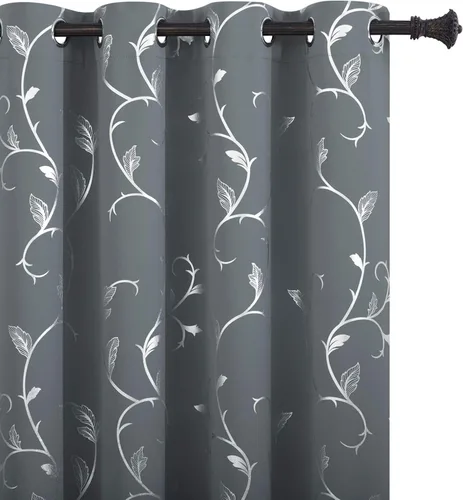 Miniatura 11 de BUHUA Cortinas Opacas de 63 Pulgadas de Largo, 2 Paneles con Aislamiento Térmico, Tratamiento de Ventana para Dormitorio, Cortinas Oscurecedoras