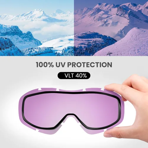 Miniatura 149 de OutdoorMaster OTG Gafas de esquí – Gafas sobre lentes para esquí y snowboard para hombres, mujeres y jóvenes – 100% de protección UV A1-vlt 46%