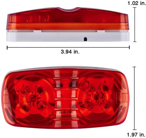 Miniatura 6 de NPAUTO 10 luces laterales rojas de doble diana con 10 luces LED de liquidación para remolque, ojos de tigre, para camión, caravana, barco, caravana