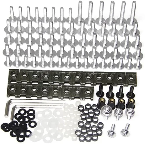 Miniatura 3 de US Stock ZX6R 2005 2006 05 06 Carenados completos de motocicleta de aluminio Tornillos del cuerpo Clips de hardware (negro)