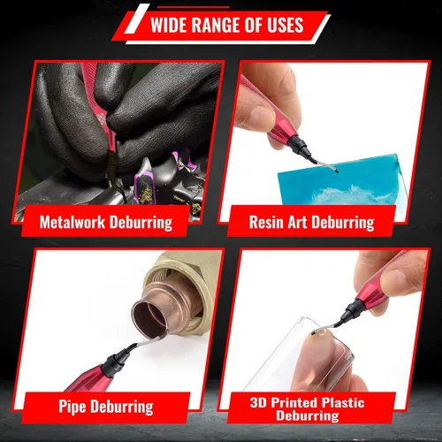 Miniatura 6 de AFA Tooling - Herramienta de desbarbado y 2 escariadores manuales avellanados con 10 cuchillas - Funciona en metal, resina, tubos de PVC, cobre