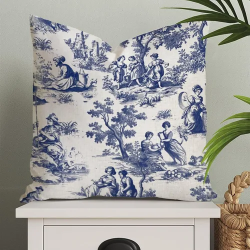 Miniatura 134 de ArogGeld Fundas de Almohada Euro Sham Florales Verde y Blanco Gris Estilo Chinoiserie Funda de Almohada Asiática Funda de Cojín Decorativo 18x18