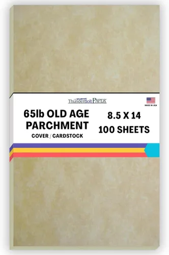 Miniatura 27 de 50 hojas de papel de cubierta de pergamino de la vejez de 65 libras, hojas de colores con peso de cartulina 8.5 x 11 pulgadas, tamaño de carta