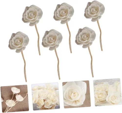 Miniatura 7 de DECHOUS 18 piezas de ratán Sola Flower Reemplazo de varillas de ratán Reemplazar Cañas Difusor de Aceite Esencial Vines Flor Ratán Cañas Difusor