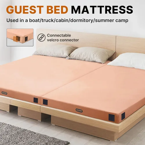 Miniatura 4 de Gaialoop Colchón de futón enrollable Glamping de espuma viscoelástica, cama japonesa para el suelo, colchón de campamento, colchoneta para dormir