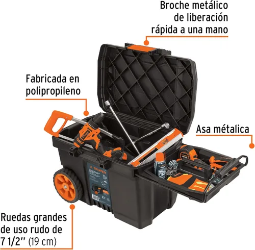 Miniatura 2 de Caja herramienta, plástico, 23 ', con ruedas