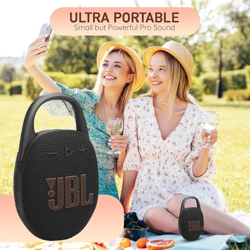 Miniatura 4 de JBL Altavoz Bluetooth portátil Clip 5, IP67 impermeable y a prueba de polvo, batería de larga duración, color rojo, solución integral de tela