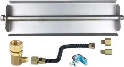 Miniatura 6 de Quemador de gas lineal de 36 pulgadas con kit de conexión completo, quemador de chimenea hecho de acero inoxidable, diseñado para chimenea LP o Kit